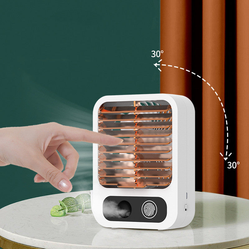 Mini ventilateur humidificateur 2 en 1 MalinShop - utilisation sur bureau