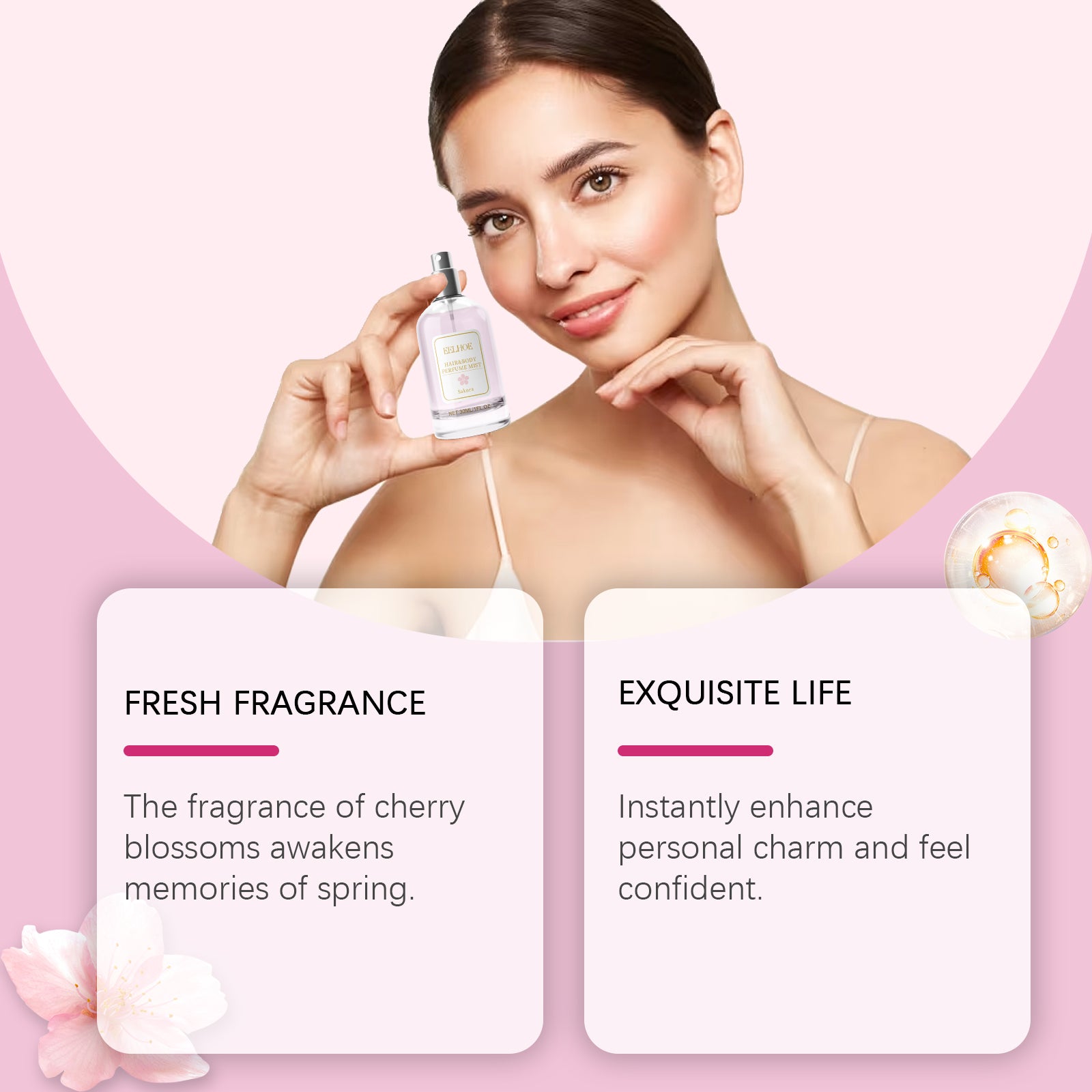 Brume Parfumée Fleur de Cerisier EELHOE - application